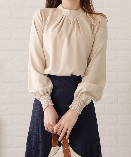 Lace Ladies(レースレディース)の「2WAYボウタイ付き長袖ブラウス(シャツ/ブラウス・レディース・アイボリー/グリーン/ブラック/ベージュ/ブルーグレー・FREE/S)」の5枚目の写真