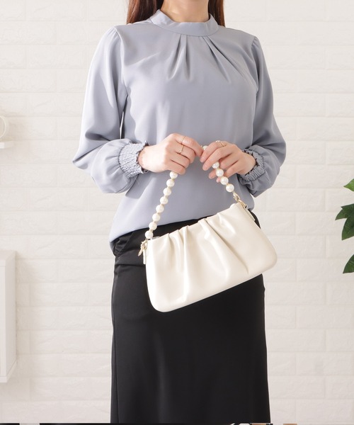 Lace Ladies(レースレディース)の「2WAYボウタイ付き長袖ブラウス(シャツ/ブラウス・レディース・アイボリー/グリーン/ブラック/ベージュ/ブルーグレー・FREE/S)」の16枚目の写真