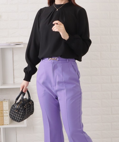 Lace Ladies(レースレディース)の「2WAYボウタイ付き長袖ブラウス(シャツ/ブラウス・レディース・アイボリー/グリーン/ブラック/ベージュ/ブルーグレー・FREE/S)」の12枚目の写真