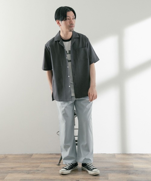 ITEMS URBANRESEARCH（アイテムズ アーバンリサーチ）の「『イージーケア』AIRLY 1-tuck イージーパンツ（その他パンツ・メンズ・オリーブ/ブラック/ライトベージュ/ブルー系その他・LARGE/MEDIUM）」の18枚目の写真