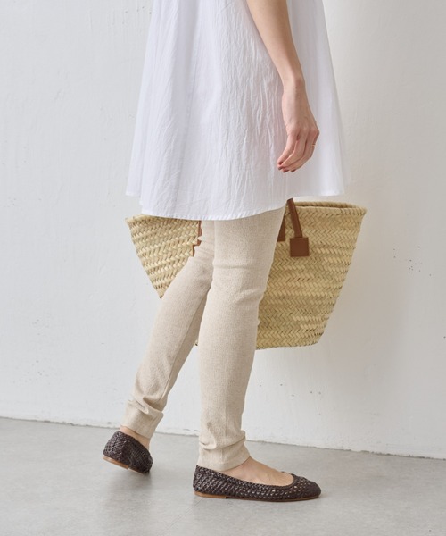 BEARDSLEY（ビアズリー）の「リネンレギンス（その他パンツ・レディース・ブラック/ベージュ・FREE）」の8枚目の写真