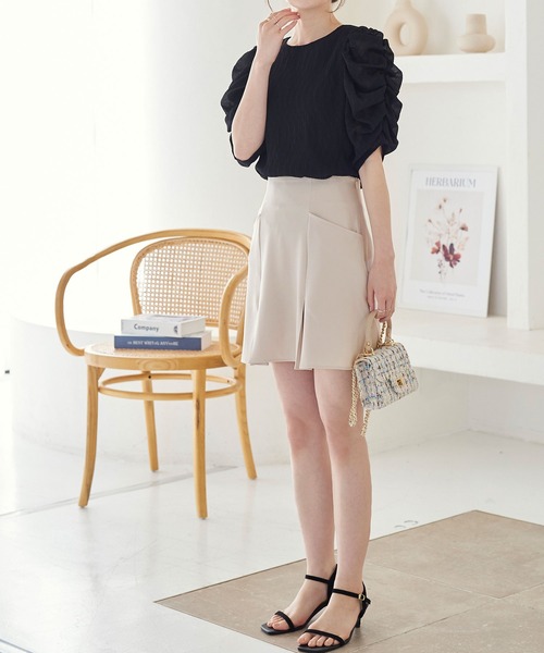 ボックスプリーツパンツ裏地ミニスカート（スカート）｜KOBE LETTUCE