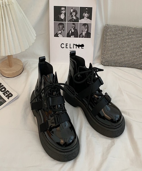 Burner(バーナー)の「【OKUOKU 0909】 厚底ブーツ oku-shoes-67683900(ブーツ・レディース・ブラック系その他/ブラック系その他2・36/38)」の7枚目の写真
