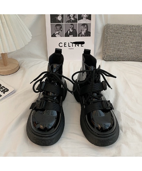 Burner(バーナー)の「【OKUOKU 0909】 厚底ブーツ oku-shoes-67683900(ブーツ・レディース・ブラック系その他/ブラック系その他2・36/38)」の5枚目の写真