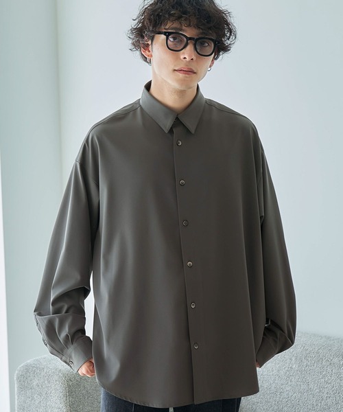 RAGEBLUE（レイジブルー）の「【LUXURY+EASY】CLEAN LOOSE SHIRTS / ラグイージークリーンルーズシャツ（シャツ/ブラウス・メンズ・グレー/ブラック/ホワイト/グリーン・SMALL/MEDIUM/LARGE）」の3枚目の写真