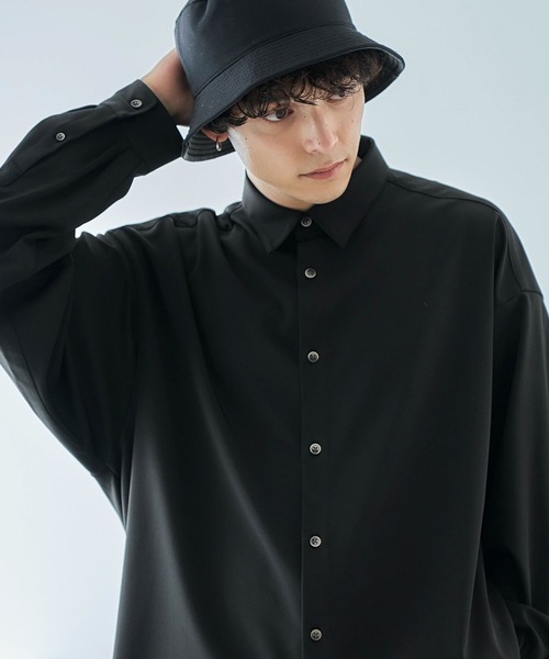 RAGEBLUE（レイジブルー）の「【LUXURY+EASY】CLEAN LOOSE SHIRTS / ラグイージークリーンルーズシャツ（シャツ/ブラウス・メンズ・グレー/ブラック/ホワイト/グリーン・SMALL/MEDIUM/LARGE）」の2枚目の写真