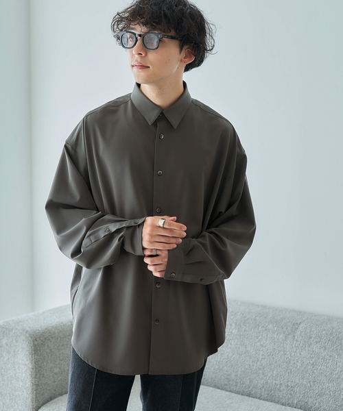 RAGEBLUE（レイジブルー）の「【LUXURY+EASY】CLEAN LOOSE SHIRTS / ラグイージークリーンルーズシャツ（シャツ/ブラウス・メンズ・グレー/ブラック/ホワイト/グリーン・SMALL/MEDIUM/LARGE）」の8枚目の写真