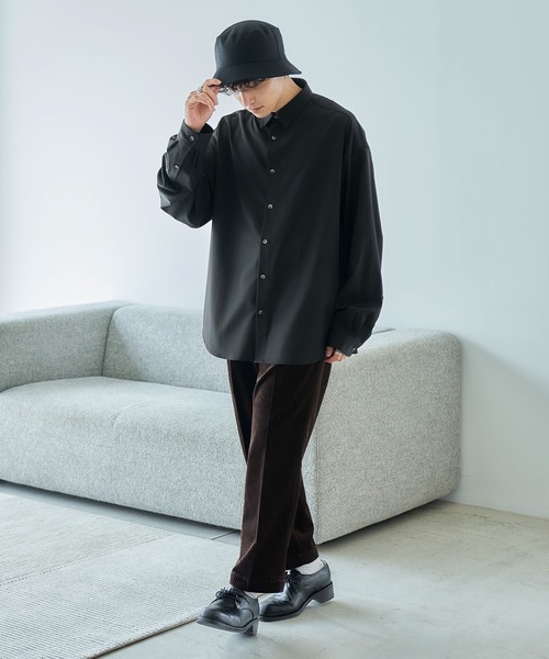 RAGEBLUE（レイジブルー）の「【LUXURY+EASY】CLEAN LOOSE SHIRTS / ラグイージークリーンルーズシャツ（シャツ/ブラウス・メンズ・グレー/ブラック/ホワイト/グリーン・SMALL/MEDIUM/LARGE）」の17枚目の写真