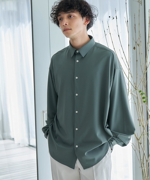 RAGEBLUE（レイジブルー）の「【LUXURY+EASY】CLEAN LOOSE SHIRTS / ラグイージークリーンルーズシャツ（シャツ/ブラウス・メンズ・グレー/ブラック/ホワイト/グリーン・SMALL/MEDIUM/LARGE）」の11枚目の写真