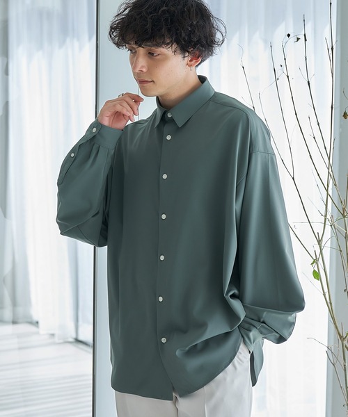 RAGEBLUE（レイジブルー）の「【LUXURY+EASY】CLEAN LOOSE SHIRTS / ラグイージークリーンルーズシャツ（シャツ/ブラウス・メンズ・グレー/ブラック/ホワイト/グリーン・SMALL/MEDIUM/LARGE）」の12枚目の写真
