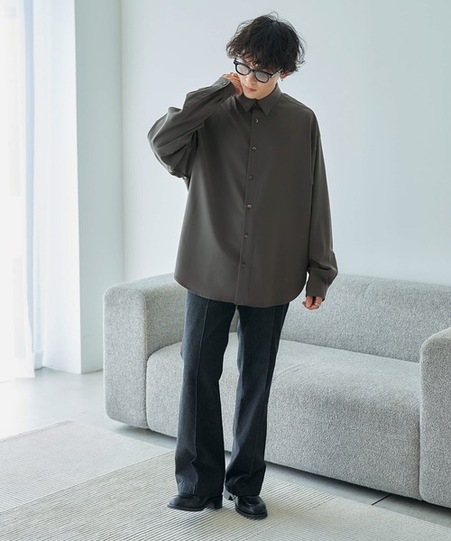 RAGEBLUE（レイジブルー）の「【LUXURY+EASY】CLEAN LOOSE SHIRTS / ラグイージークリーンルーズシャツ（シャツ/ブラウス・メンズ・グレー/ブラック/ホワイト/グリーン・SMALL/MEDIUM/LARGE）」の18枚目の写真