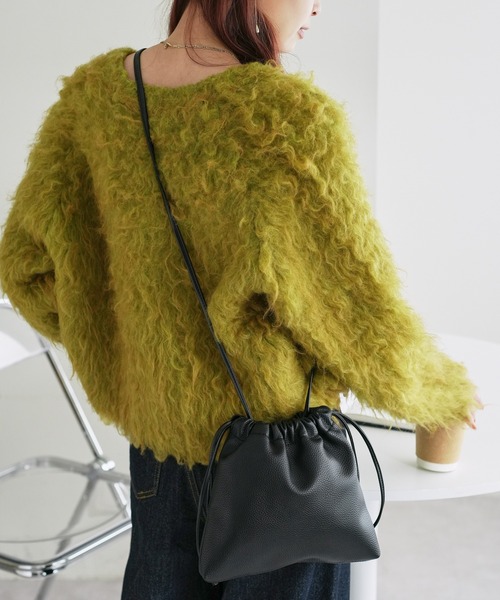 DISCOAT（ディスコート）の「【2WAY/WEB限定】シュリンク巾着ショルダーバッグ《軽量》（ショルダーバッグ・レディース・アイボリー/ブラック/ブルー/シルバー・FREE）」の22枚目の写真