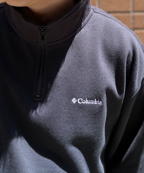 Columbia(コロンビア)の「【ムラサキスポーツ別注】columbia/コロンビア SUNRISE EDGE HALF ZIP SWEATSHI ハーフジップスウェット 裏起毛 ワンポイント刺繍 PM4748(スウェット・メンズ・ブラック/オートミール・XL/M/L/XS/S)」の4枚目の写真