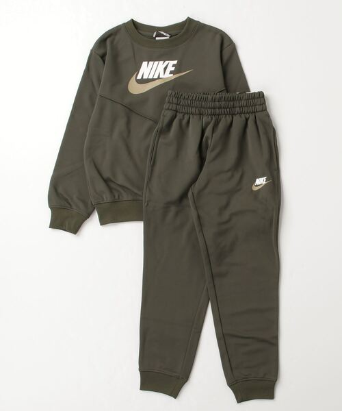 NIKE（ナイキ）の「ナイキ NIKE ナイキ YTH NSW POLY ハイブリッド クルー トラックスーツ（ジャージ・キッズ・グレー/ブラック/カーキ・130cm/150cm/160cm/140cm）」の3枚目の写真