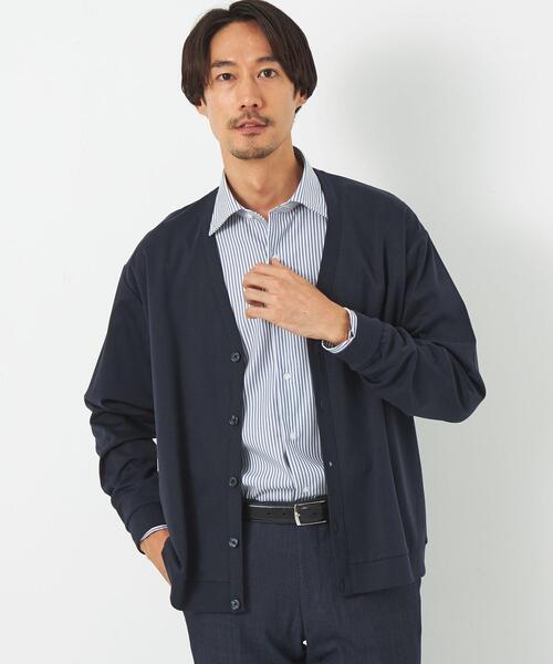 green label relaxing（グリーンレーベルリラクシング）の「L/A ポンチカーディガン（カーディガン/ボレロ・メンズ・グレー/ネイビー/ダークグリーン・M/S/L/XL）」の3枚目の写真