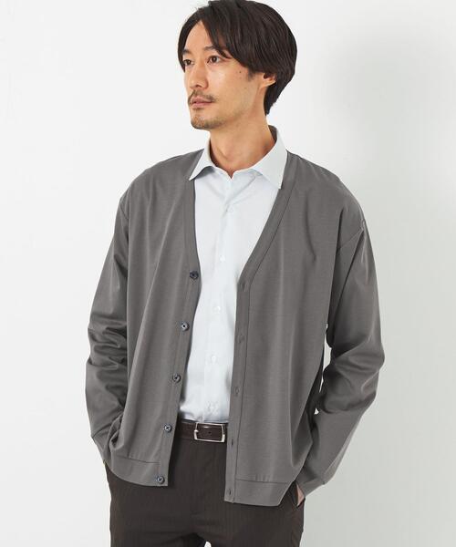 green label relaxing（グリーンレーベルリラクシング）の「L/A ポンチカーディガン（カーディガン/ボレロ・メンズ・グレー/ネイビー/ダークグリーン・M/S/L/XL）」の2枚目の写真
