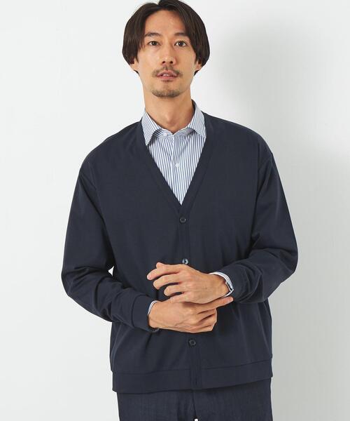 green label relaxing（グリーンレーベルリラクシング）の「L/A ポンチカーディガン（カーディガン/ボレロ・メンズ・グレー/ネイビー/ダークグリーン・M/S/L/XL）」の5枚目の写真