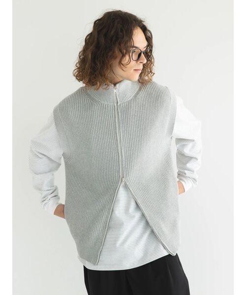 CRAFT STANDARD BOUTIQUE（クラフトスタンダードブティック）の「7Gリサイクルドライバーズニットベスト（ニット/セーター・メンズ・杢グレー/ブラック/ベージュ・M/L/XL）」の5枚目の写真
