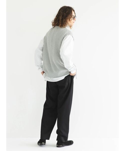 CRAFT STANDARD BOUTIQUE（クラフトスタンダードブティック）の「7Gリサイクルドライバーズニットベスト（ニット/セーター・メンズ・杢グレー/ブラック/ベージュ・M/L/XL）」の11枚目の写真