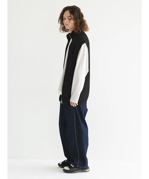 CRAFT STANDARD BOUTIQUE（クラフトスタンダードブティック）の「7Gリサイクルドライバーズニットベスト（ニット/セーター・メンズ・杢グレー/ブラック/ベージュ・M/L/XL）」の20枚目の写真
