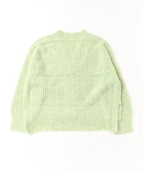 terrace(テラス)の「メランジメッシュニットカーディガン(カーディガン/ボレロ・レディース・モカ/イエロー×グリーン/ブラック/レッド/グリーン・MEDIUM)」の6枚目の写真
