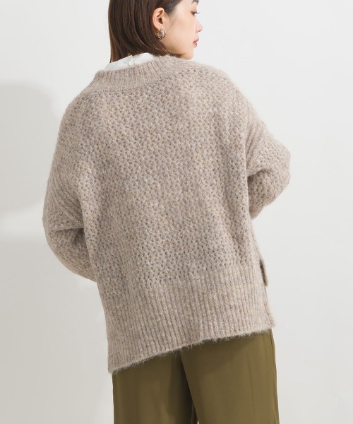 terrace(テラス)の「メランジメッシュニットカーディガン(カーディガン/ボレロ・レディース・モカ/イエロー×グリーン/ブラック/レッド/グリーン・MEDIUM)」の13枚目の写真