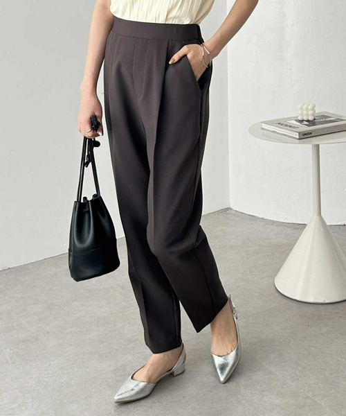【関税込み】CORDERA ブラック テーラードパンツ monica-cordera-black-cotton-