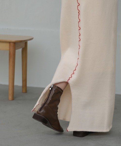 Bab（バブ）の「【セットアップ対応】ウェーブメロウニットスカート（スカート・レディース・ブラック/グレー/アイボリー・FREE）」の8枚目の写真