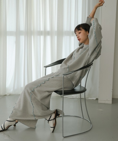 Bab（バブ）の「【セットアップ対応】ウェーブメロウニットスカート（スカート・レディース・ブラック/グレー/アイボリー・FREE）」の14枚目の写真