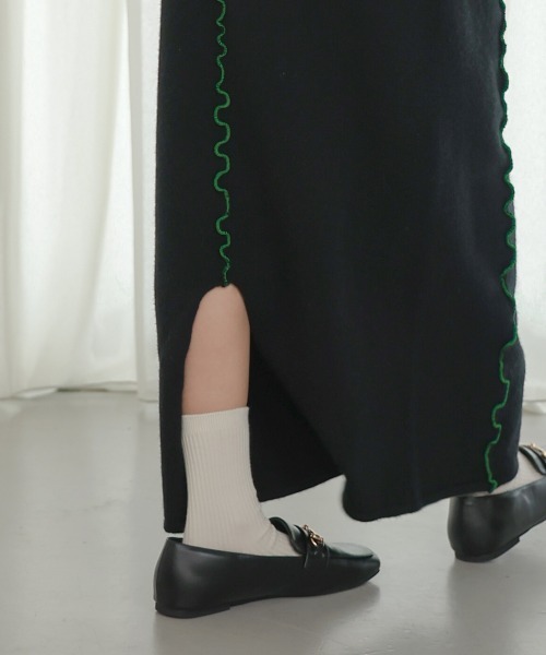 Bab（バブ）の「【セットアップ対応】ウェーブメロウニットスカート（スカート・レディース・ブラック/グレー/アイボリー・FREE）」の17枚目の写真