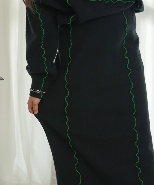 Bab（バブ）の「【セットアップ対応】ウェーブメロウニットスカート（スカート・レディース・ブラック/グレー/アイボリー・FREE）」の20枚目の写真