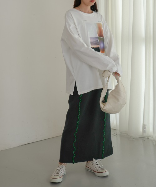 Bab（バブ）の「【セットアップ対応】ウェーブメロウニットスカート（スカート・レディース・ブラック/グレー/アイボリー・FREE）」の22枚目の写真