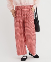 bulle de savon | △ちぢみgingham パンツ(その他パンツ)
