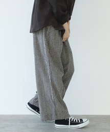 bulle de savon（ビュルデサボン）の「ちぢみgingham パンツ（その他