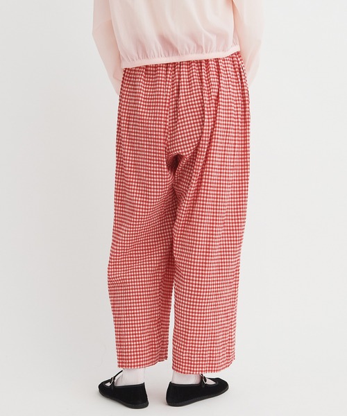bulle de savon（ビュルデサボン）の「ちぢみgingham パンツ（その他