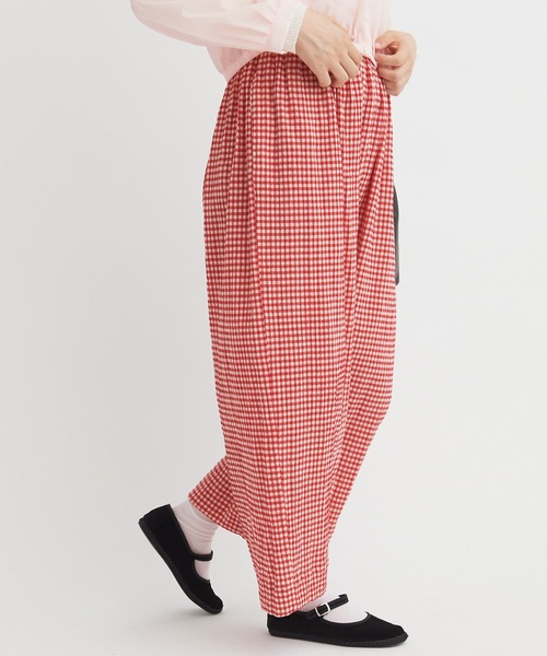 極美品！ビュルデサボン gingham balloon バルーンパンツ フリー 極美品！ビュルデサボン gingham balloon バルーンパンツ フリー