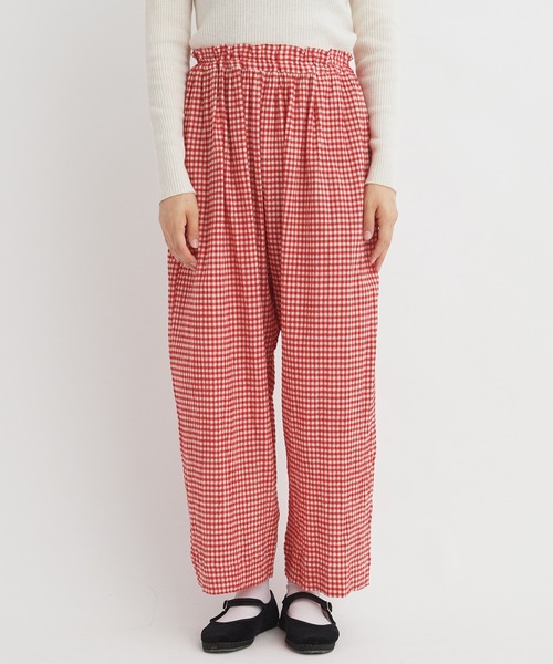 極美品！ビュルデサボン gingham balloon バルーンパンツ フリー bulle de savon（ビュルデサボン）の「gingham balloonパンツ（その他