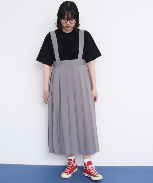 _OJO pleats Skirt（ジャンパースカート）｜I am I in fact
