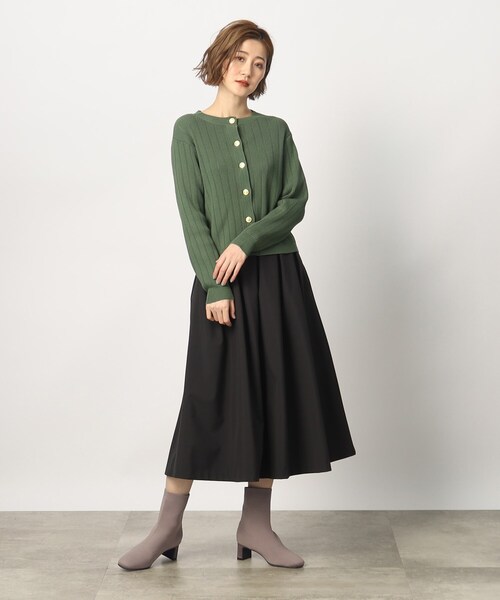 grove（グローブ）の「◆上品なデザインのニットソックスストレッチブーツ【人間工学】（ブーツ・レディース・ブラック系7/ブラック/チャコールグレー・30/45/35）」の4枚目の写真