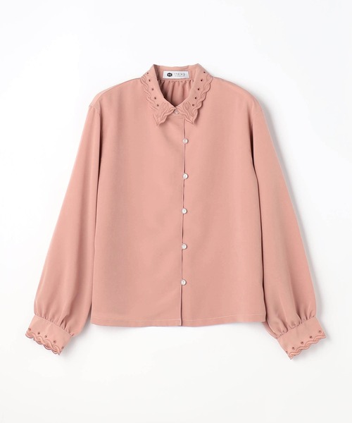 179/WG（イチナナキュウダブルジー）の「スカラップ刺繍ブラウス（シャツ/ブラウス・レディース・オフホワイト/ブラック/ミント/ピンク・MEDIUM）」の5枚目の写真