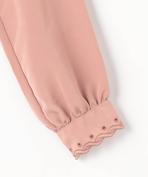 179/WG（イチナナキュウダブルジー）の「スカラップ刺繍ブラウス（シャツ/ブラウス・レディース・オフホワイト/ブラック/ミント/ピンク・MEDIUM）」の11枚目の写真