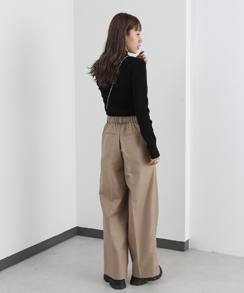 COLONY 2139（コロニートゥーワンスリーナイン）の「PBT配色ラインハイネックリブニット（ニット/セーター・レディース・サックスブルー/グレー/オレンジ/ベージュ/ライトグリーン/アイボリー/ブラック/ブルー・FREE）」の11枚目の写真