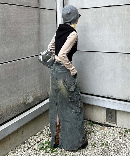sedacle(セダクル)の「【SDG】hooded knit vest(ベスト・レディース・ベージュ/グレー/ブラック・FREE)」の10枚目の写真