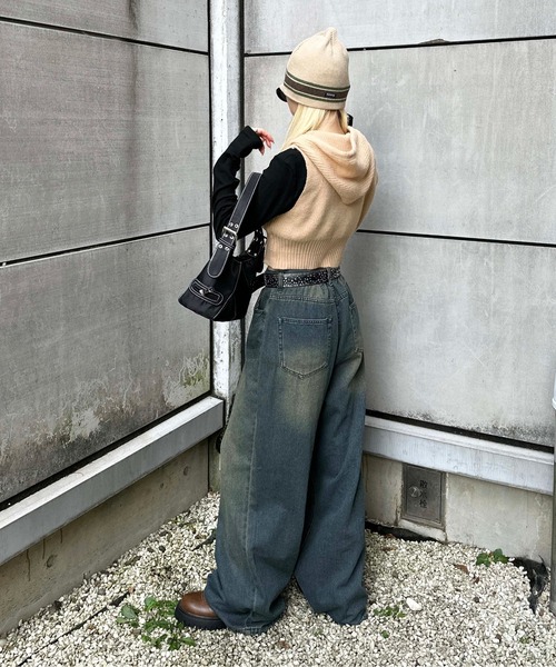 sedacle(セダクル)の「【SDG】hooded knit vest(ベスト・レディース・ベージュ/グレー/ブラック・FREE)」の21枚目の写真