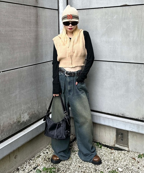 sedacle(セダクル)の「【SDG】hooded knit vest(ベスト・レディース・ベージュ/グレー/ブラック・FREE)」の20枚目の写真
