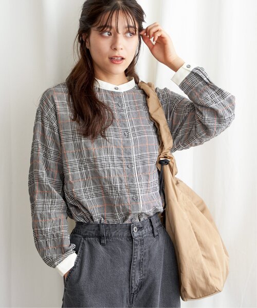 LBC(エルビーシー)の「クレリックパイピングシャツ(シャツ/ブラウス・レディース・グリーン/ブラック/ネイビー・M/L)」の9枚目の写真