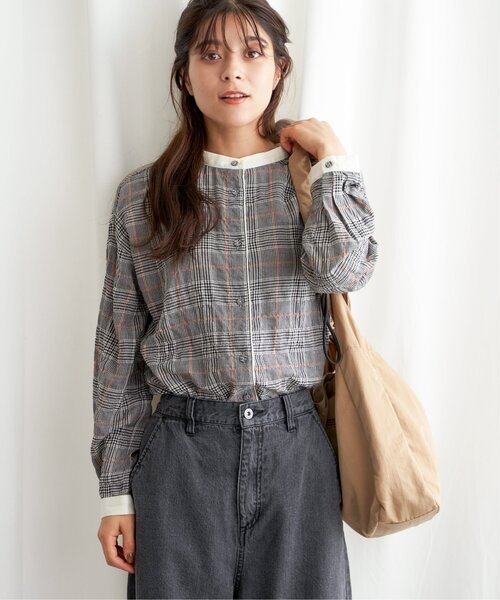 LBC(エルビーシー)の「クレリックパイピングシャツ(シャツ/ブラウス・レディース・グリーン/ブラック/ネイビー・M/L)」の11枚目の写真