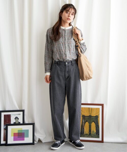 LBC(エルビーシー)の「クレリックパイピングシャツ(シャツ/ブラウス・レディース・グリーン/ブラック/ネイビー・M/L)」の12枚目の写真
