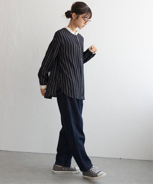 LBC(エルビーシー)の「クレリックパイピングシャツ(シャツ/ブラウス・レディース・グリーン/ブラック/ネイビー・M/L)」の22枚目の写真