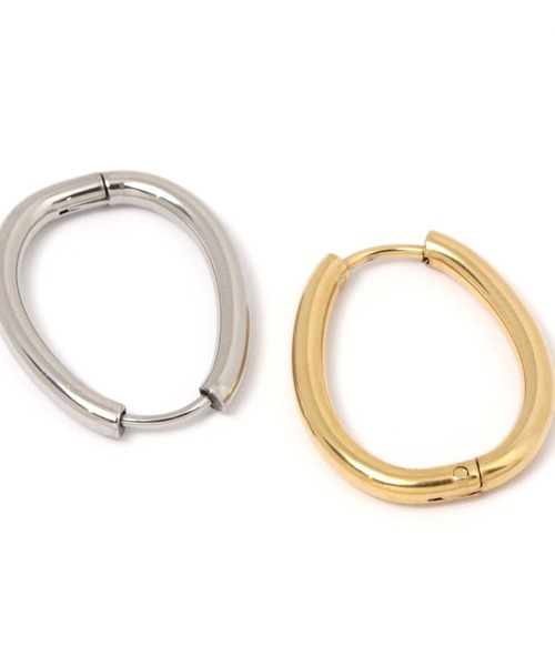 LAKOLE(ラコレ)の「ステンレスオーバルワンタッチピアス / 978969(ピアス(両耳用)・レディース・その他1/その他2・FREE)」の4枚目の写真